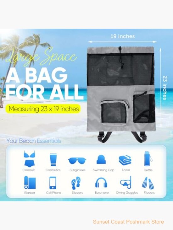 Mesh Beach Bag Waterproof Gym Bag Large Pool Swimming Gear main image 7